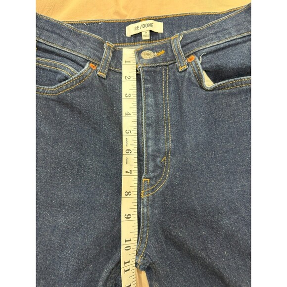 NWOT RE/DONE Womens Sz 25 Blue Rigid Like Denim High Rise 70s Straight Leg Jeans - Picture 10 of 12